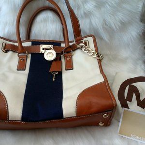 Michael Kors Hamilton Large Mono Stripe Bag